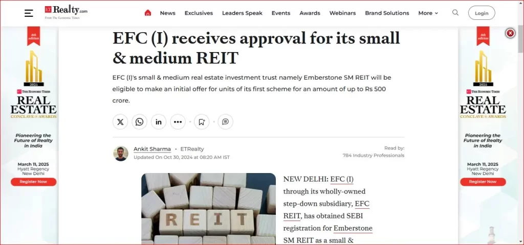 EFC-I-receives-approval-for-its-small-medium-REIT