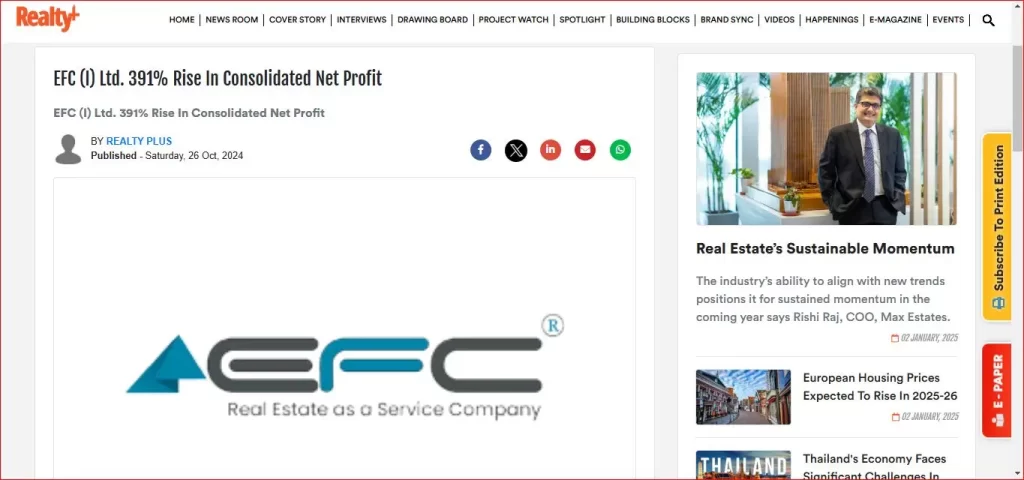 EFC-I-Ltd.-391-Rise-In-Consolidated-Net-Profit
