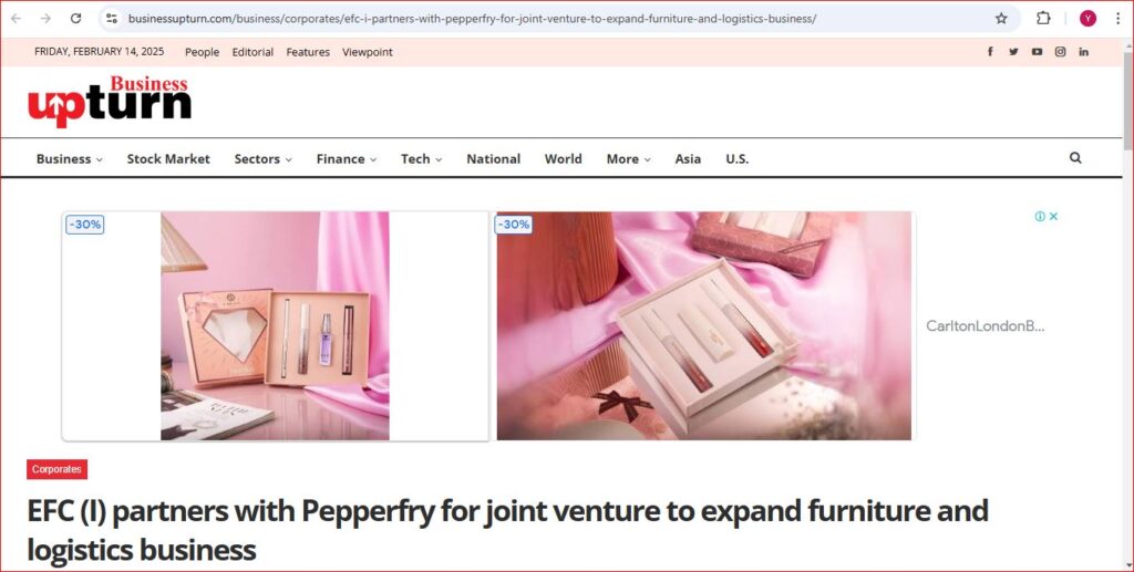 EFC-I-Ltd-Pepperfry-Forge-Strategic-Joint-Venture-to-Transform-Indias-Furniture-Logistics-Industry